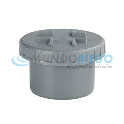 Tapón registro roscado PVC sanitario ø125mm macho gris Mundoriego