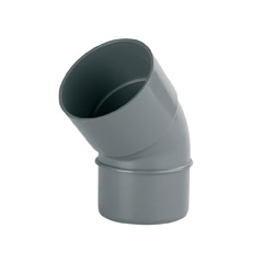 Sanitary 45º PVC elbow ø250mm MH gray