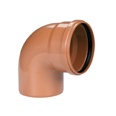 PVC elbow 87º 30 'sanitation ø400mm MH tile