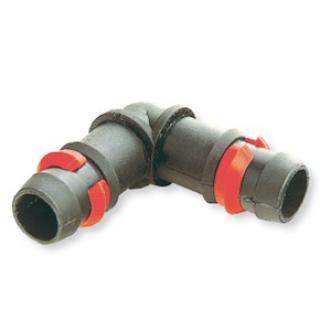 90º security spigot elbow ø16mm red rings PE pipe
