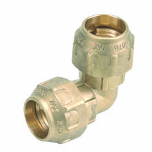 Brass elbow 90º sleeve-sleeve ø32mm PE pipe
