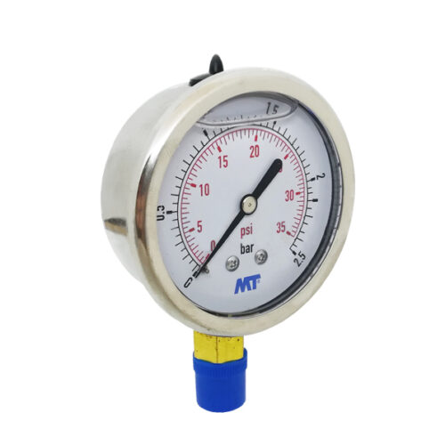 Medidor de pressão de glicerina de 0-2,5 bar