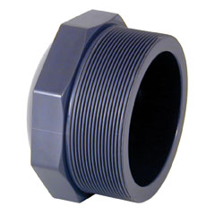 PVC plug 1.1/2 '' male thread PN10