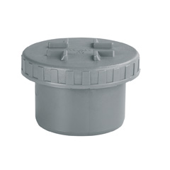 Sanitary PVC reducing cap ø160mm-ø125mm male gray