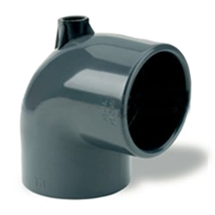 PVC elbow 90º suction cup ø160mm ''AIR'' female thread 2