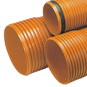PVC sanitation pipe ø250mm SN8 corrugated