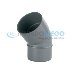Codo PVC 45º sanitario ø50mm M-H gris Codo PVC 45º sanitario ø50mm M-H gris