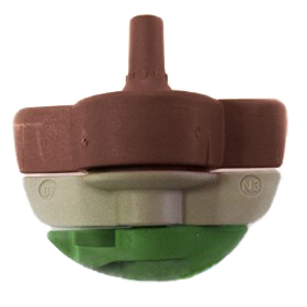 SPINNET microirrigatore ugello 160l/h connex. maschio marrone-verde