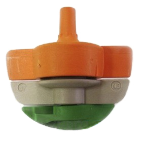 Boquilla microaspersor SPINNET 90l/h conex. macho naranja-verde