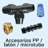 Accesorios pp, latón y microtubo - Mundoriego